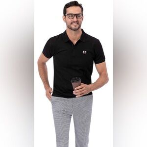 EUC - E.J. Samuel Wool Houndstooth Pants - Size 36 - black/brown